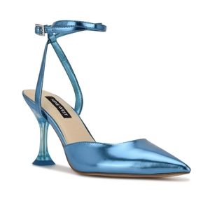 Blue Metallic heels from nine west